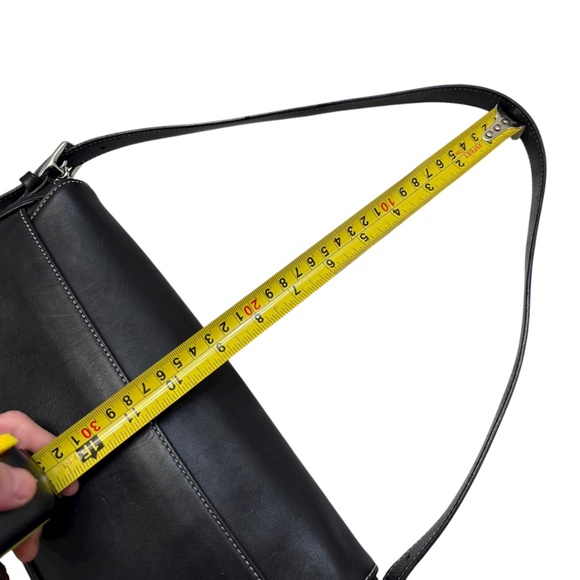 Coach 7784 vintage y2k black leather east west baguette shoulder bag - Picture 3 of 7